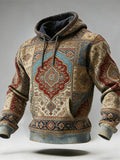 Vintage Persian Art Embroidery Patchwork Hoodie