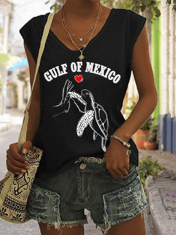 Women's Gulf Of Mexico Print Tank Top