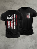 1776-2026 250 Years Of Freedom Pattern 100% Cotton T-Shirt