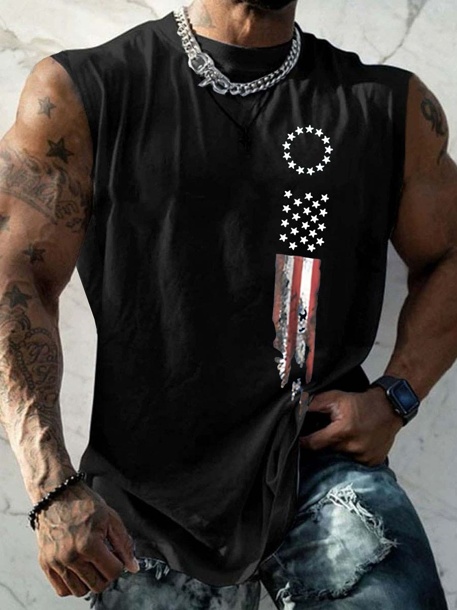 This is My Pride Flag Pattern Round Neck 100% Cotton Tank Top