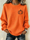 Women's Casual Autumn Printed Pullover Sweatshirt