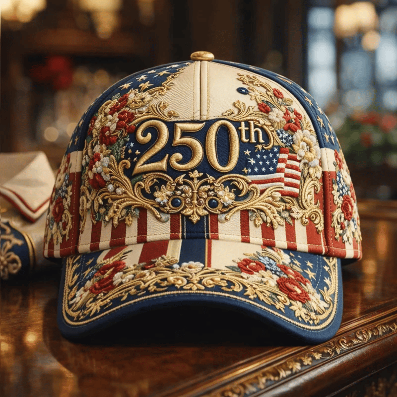 Unisex 250th Anniversary Floral Art  Print Hat