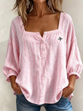 Women's Minimalist Elegant Striped Print Top