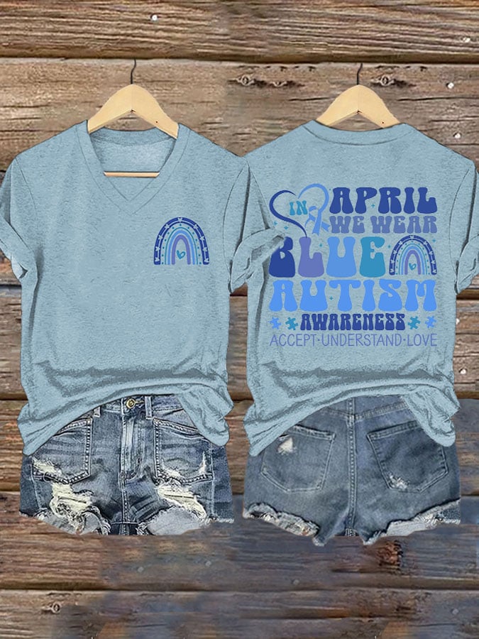 Women's Autism V-neck T-shirt