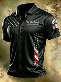 Men's American Patriotic We The People Print Casual Shirt