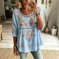 Women's Bohemian Floral Print Casual T-shirt