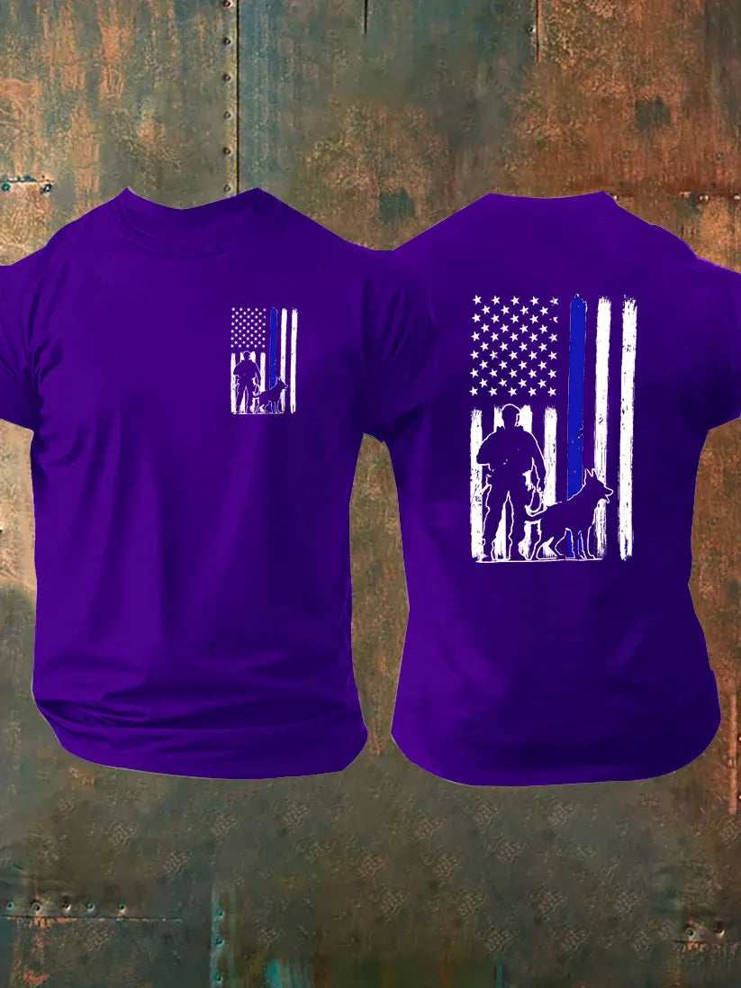 K-9 Pattern 100% Cotton T-Shirt