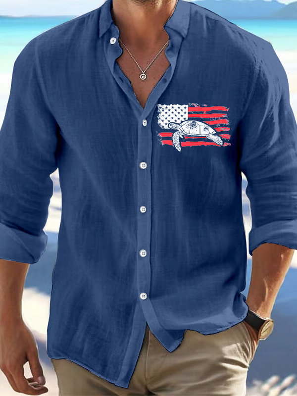 Men's Independence Day Printed Casual Shirt