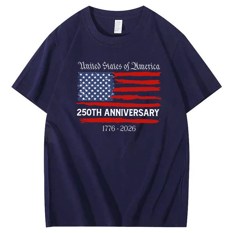 United States Of America 250th Anniversary 1776-2026 100% Cotton T-Shirt
