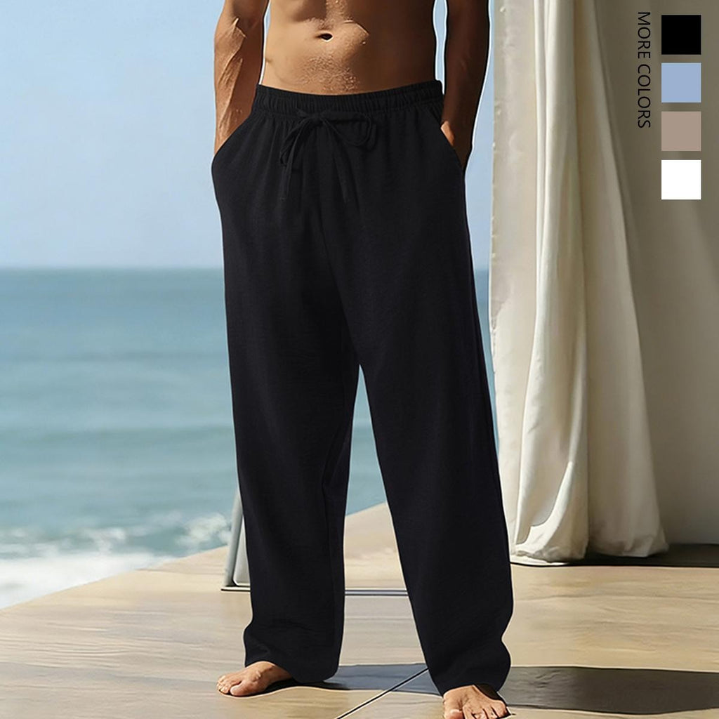 Men's Casual Trousers Summer Casual Linen Style Pants