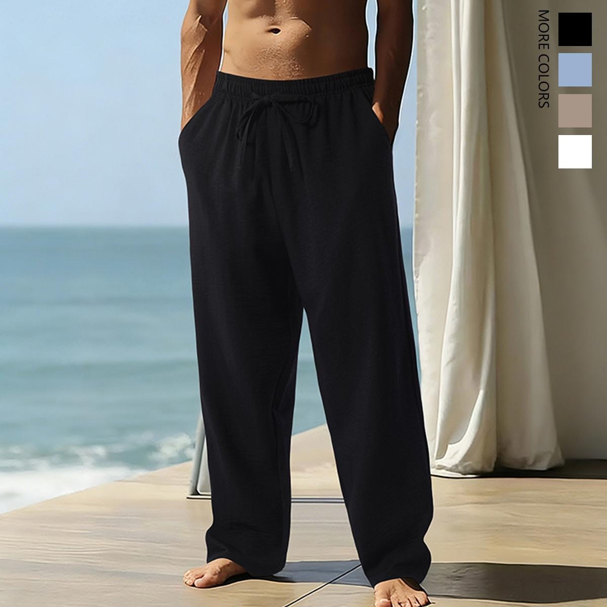 Men's Casual Trousers Summer Casual Linen Style Pants