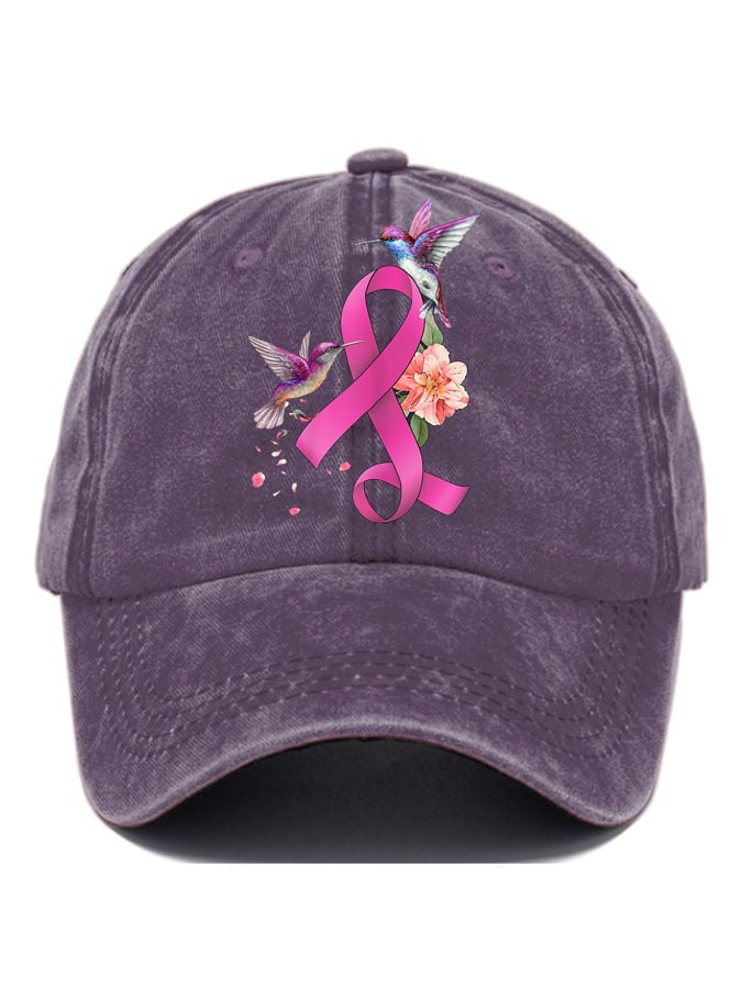 Pink Ribbon Breast Cancer Awareness Faith Hope Love Hat