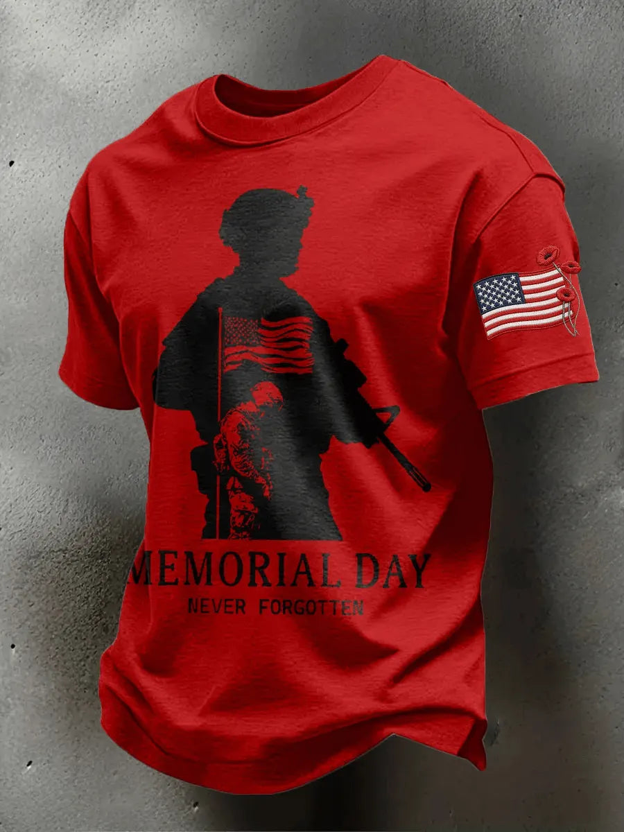 Men's Memorial Day Printed Casual T-shirt