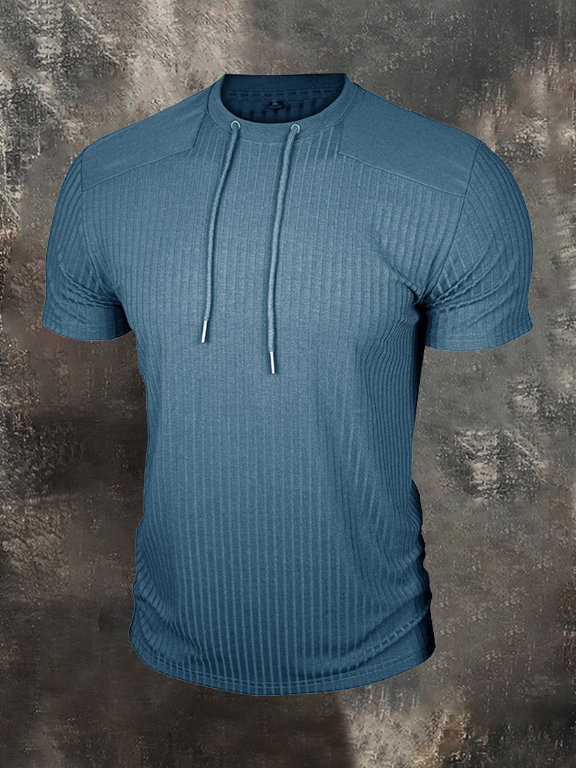 Men's Slim-Fit Cotton Crew-Neck Sports T-Shirt