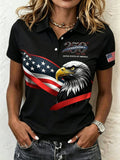 Female Leisure Patriotic Polo