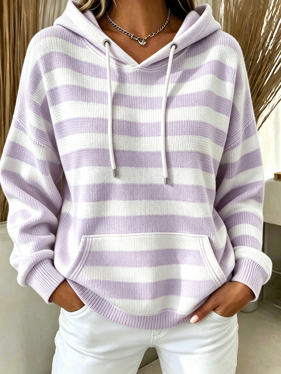 Women'S Gradient Printed Hooded Sweatshirt
