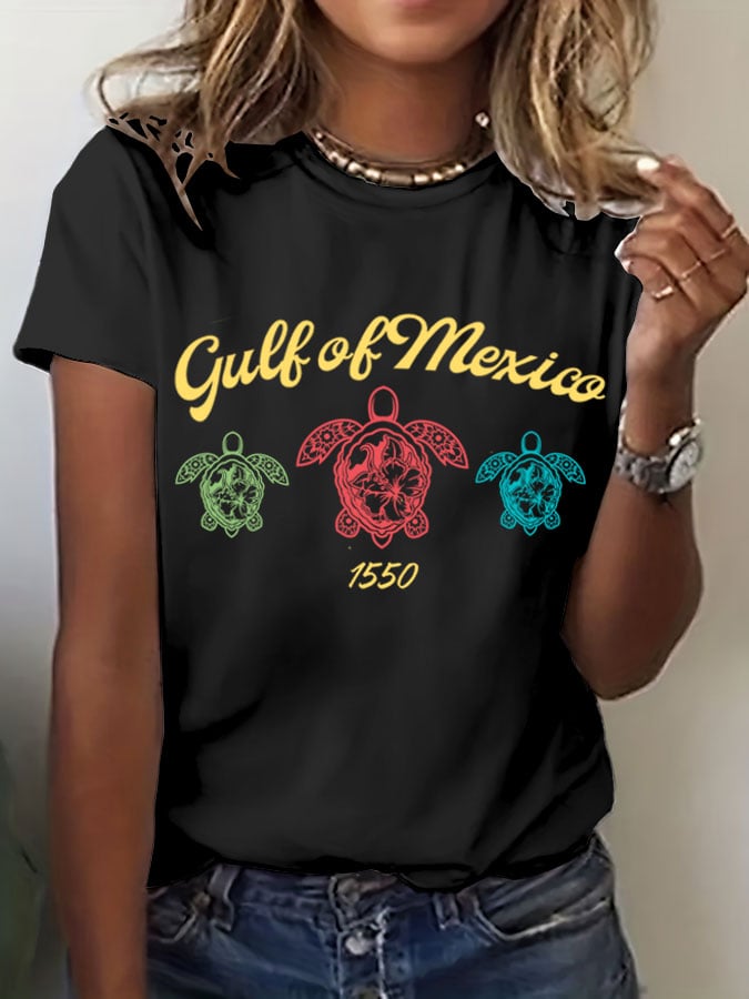 Women's Gulf Of Mexico Print T-Shirt