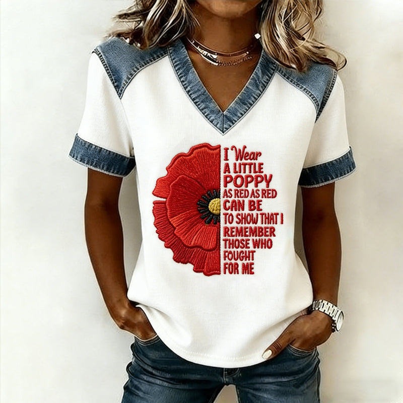 Women's Memorial Day Red Friday Printed T-Shirt