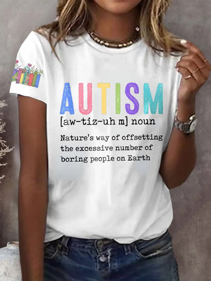 Women's Autism Print T-Shirt