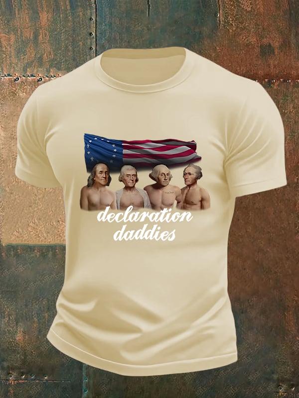 Men's  declaration Round-neck Printed T-Shirt