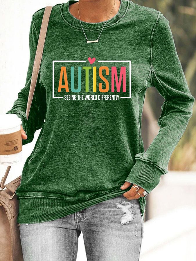 Women'S  Autism Acceptance Casual Sweatshirt