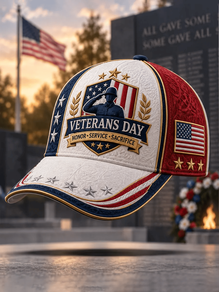 U.S. Veterans Print Baseball Caps