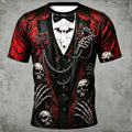 Men's Halloween Skull 3d Print Casual T-shirt