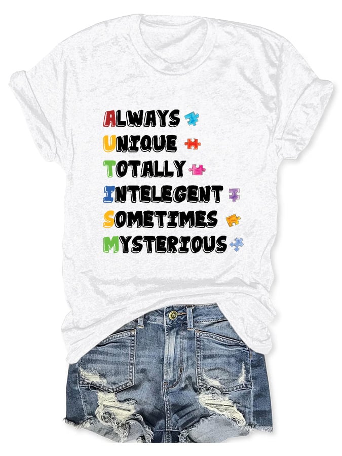 Autism Awareness Print T-Shirt