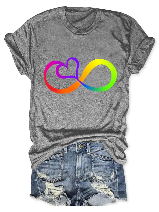 Autism Infinity Print T-Shirt