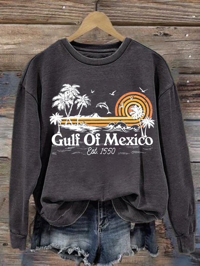 Women's Gulf Of Mexico Printed Sweatshirt