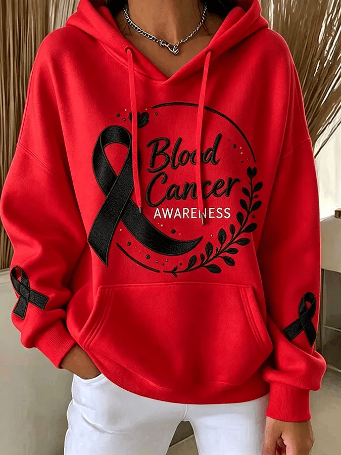 Women's Casual Printed Hooded Sweatshirt