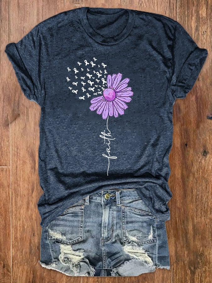 Women's Faith For A Cure Alzheimer's Awareness Supporter Fighter Tee