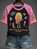 Women's Country Music Legend Tribute Printed T-Shirt