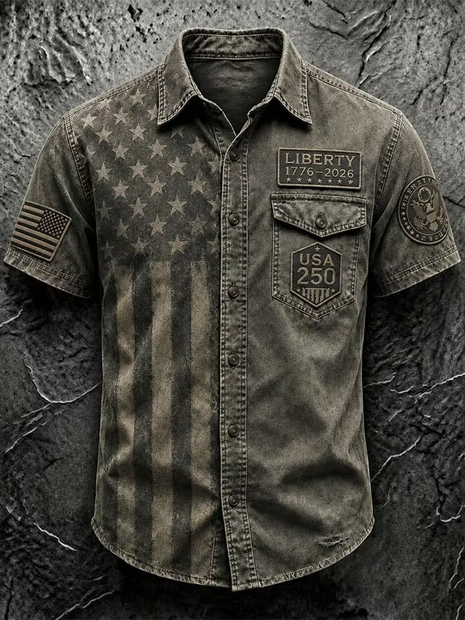 Men'S Short-Sleeve Shirt For The 250th Anniversary Of The United States