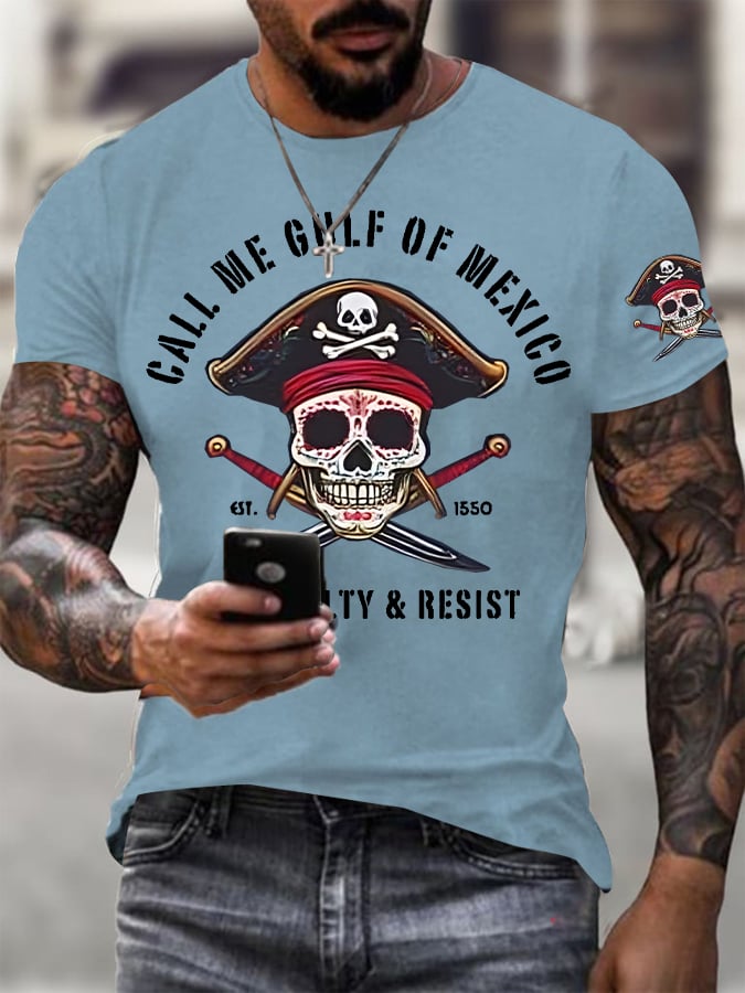 Men's Gulf Of Mexico Printed Round Neck T-Shirt