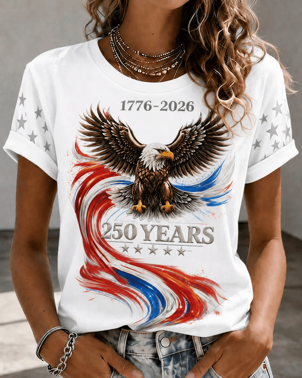 Women's America 1776-2026 Freedom Print T-shirt