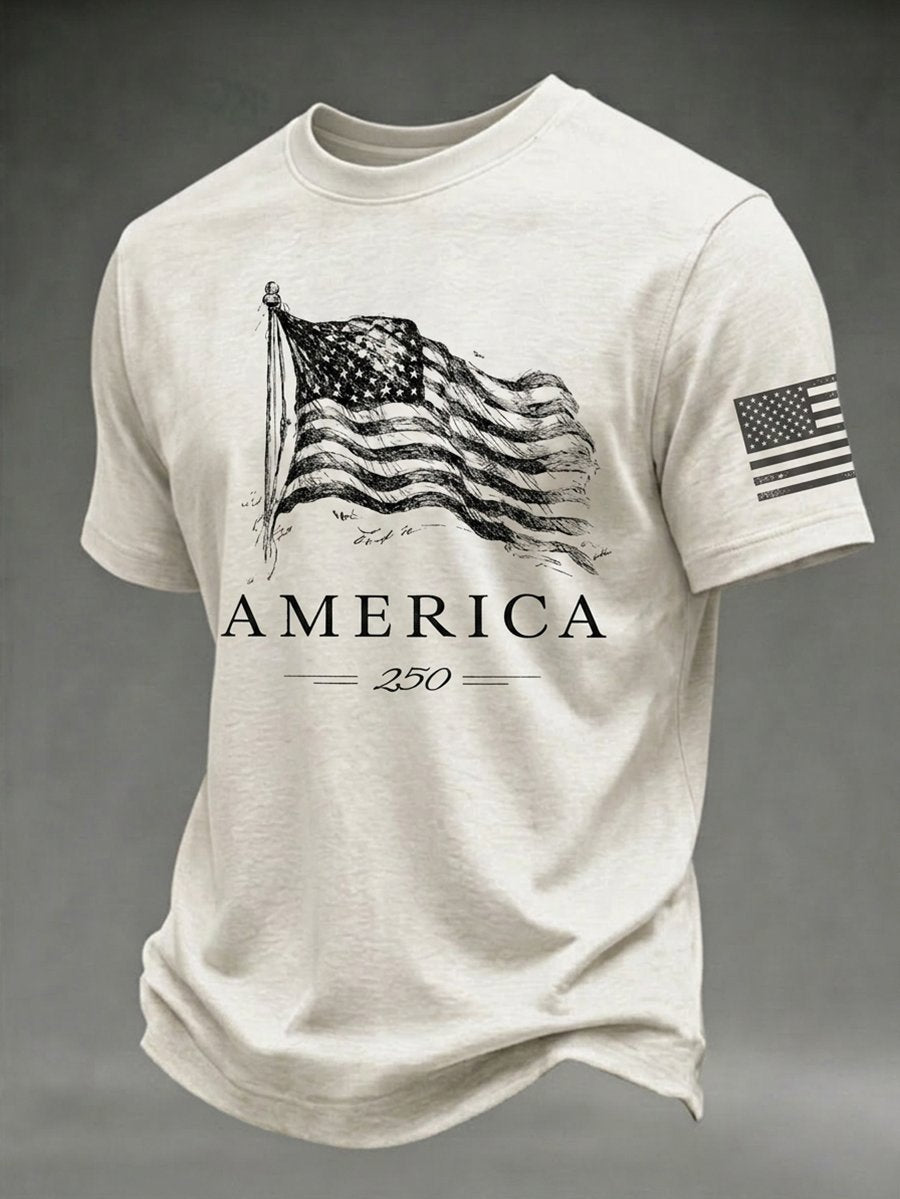 Men's USA 250th Anniversary Short-Sleeve Crew Neck T-Shirt