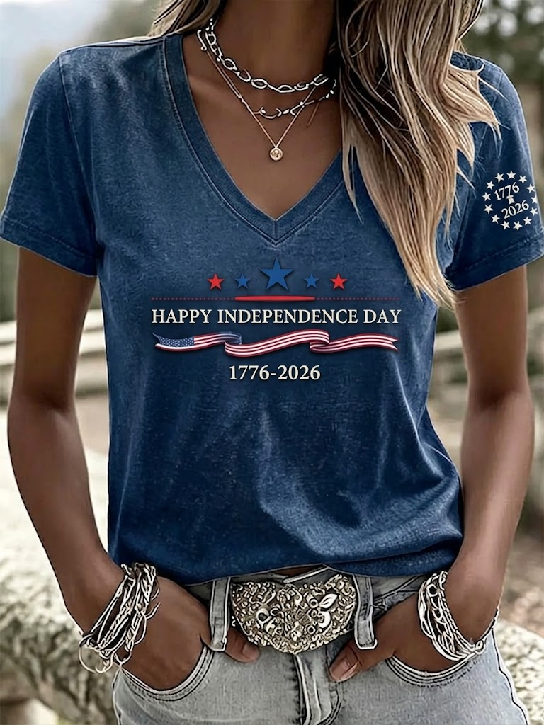 Women's Independence Day Casual T-shirt