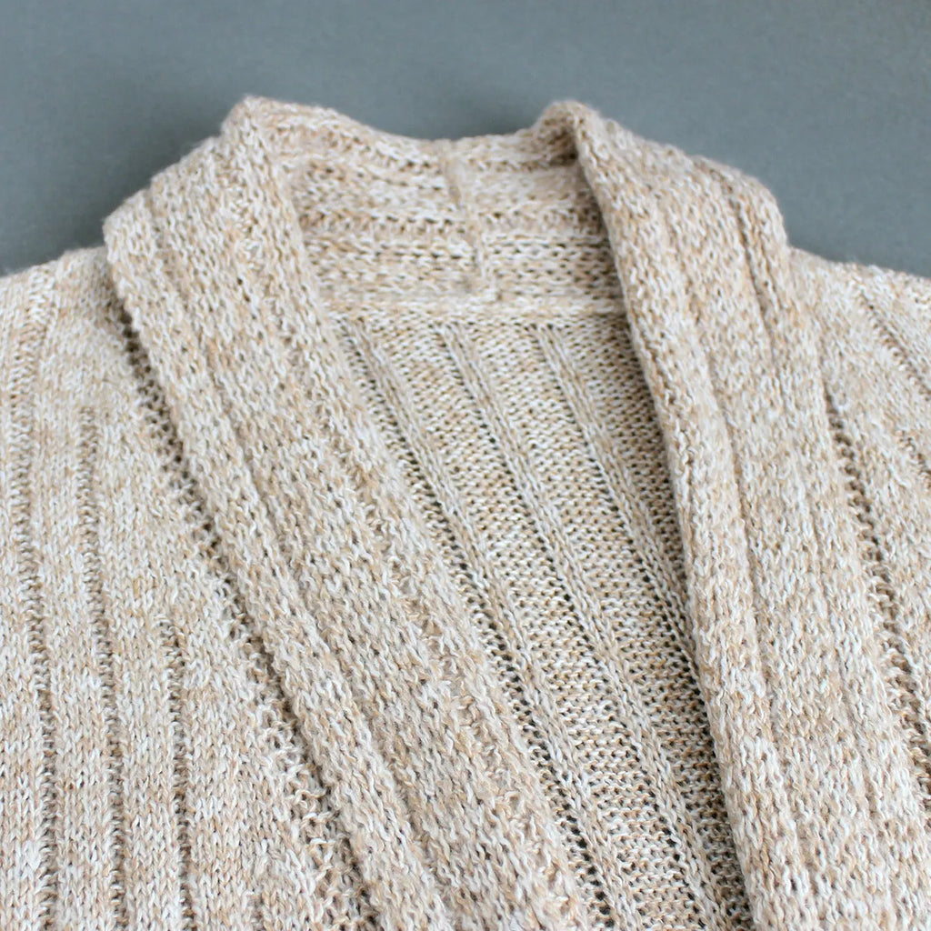 Elegant Knitted Long-sleeved Mid-length Cardigan