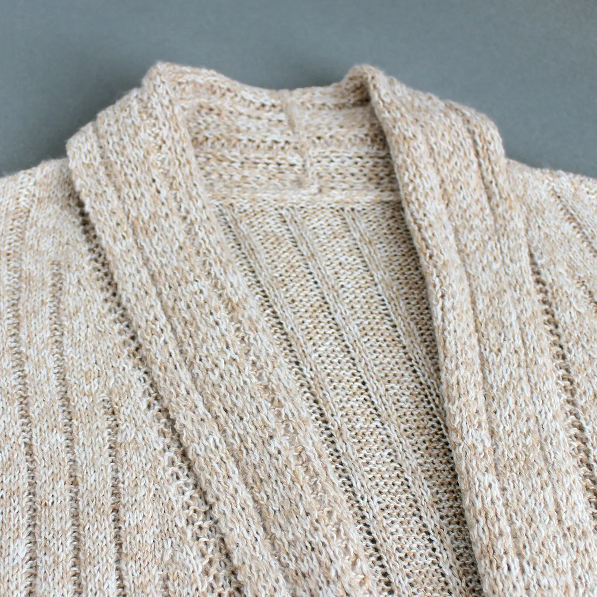 Elegant Knitted Long-sleeved Mid-length Cardigan