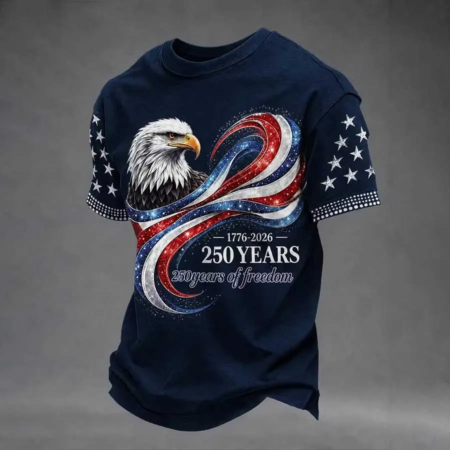 Men's American Anniversary Short-Sleeve Crew Neck T-Shirt