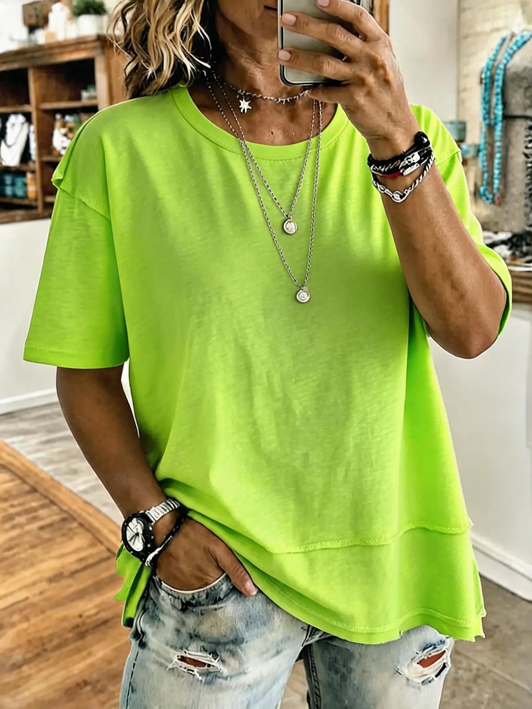 Textured Slub Short Sleeve Tee