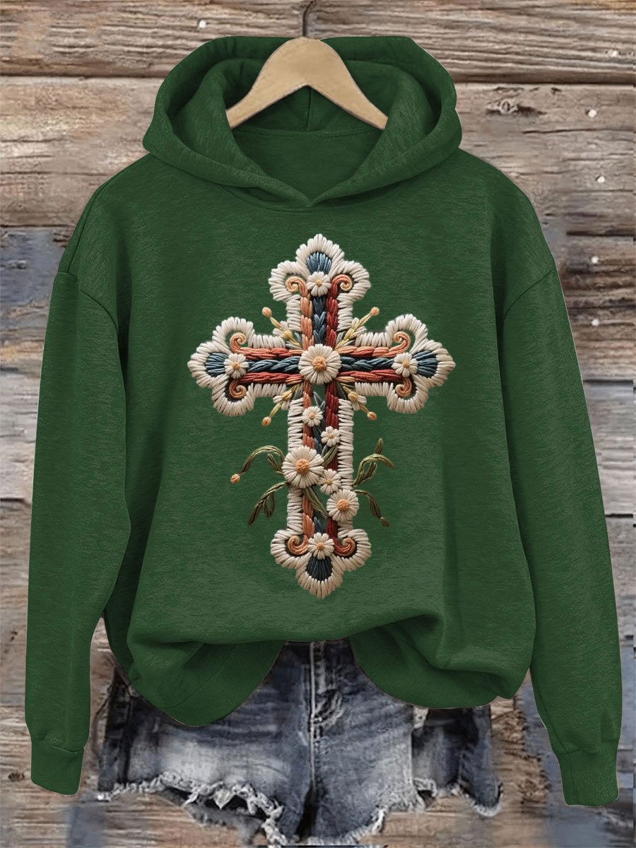 Women's Faith Print Hooded Sweatshirt