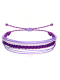 Purple Ribbon String Bracelet