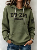 Women's Veteran Pride DD-214 Printed Check Hoodie