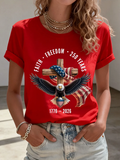 Women's 250th Anniversary Pattern 100%  Cotton Crew Neck T-Shirt