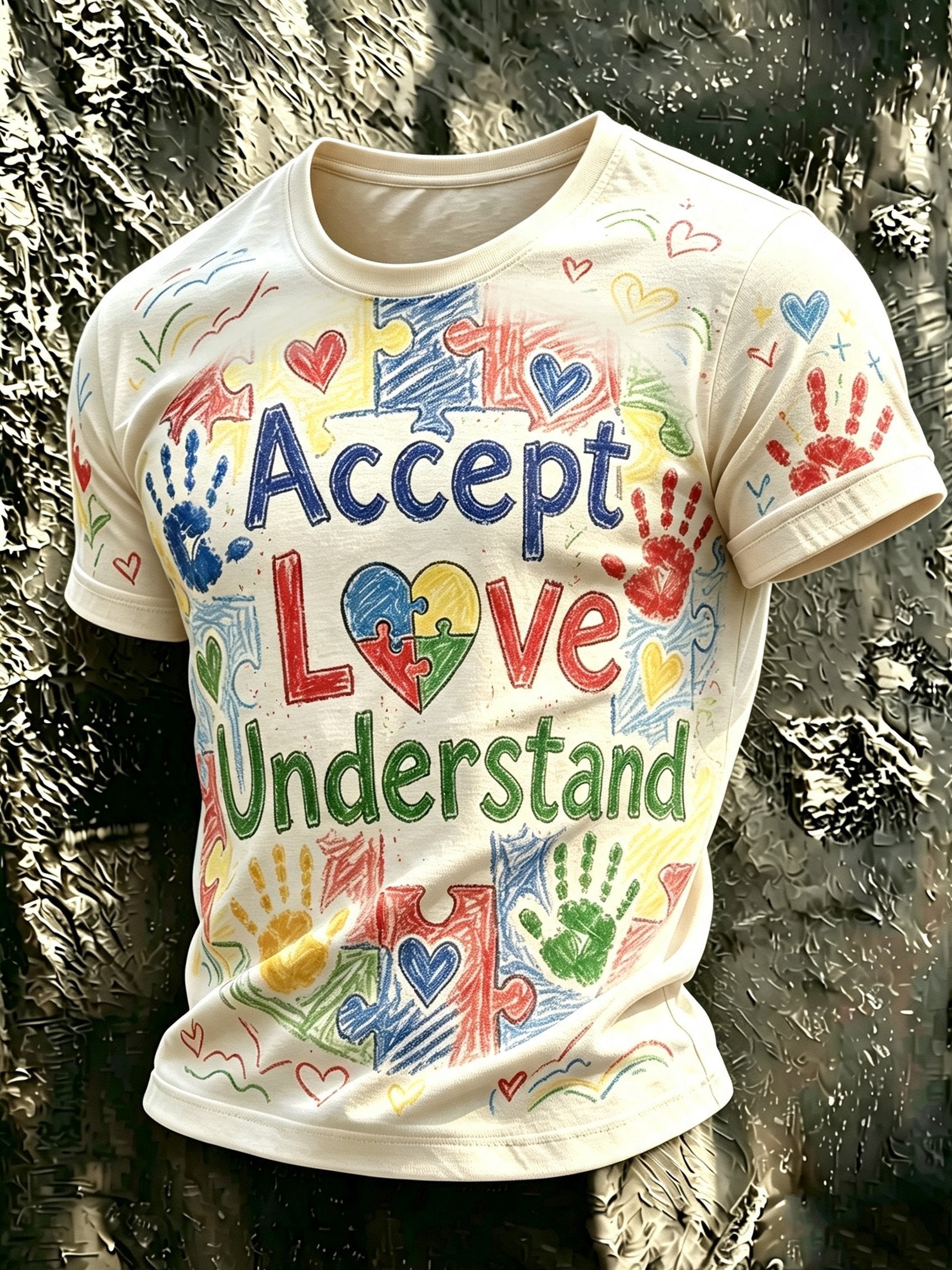 Men's Autism-Themed Printed Casual Top