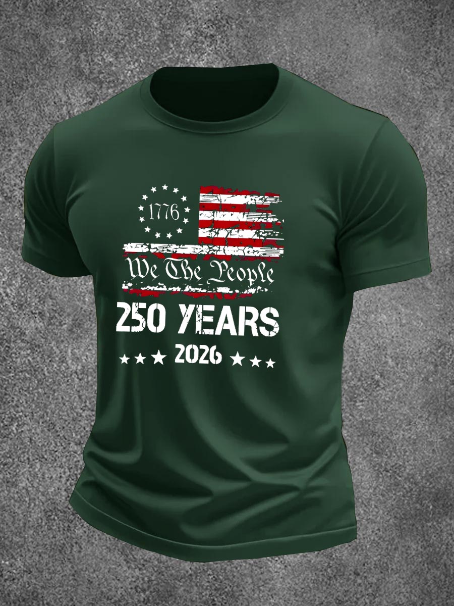 We The People 250 Years  2026 Pattern 100% Cotton T-Shirt
