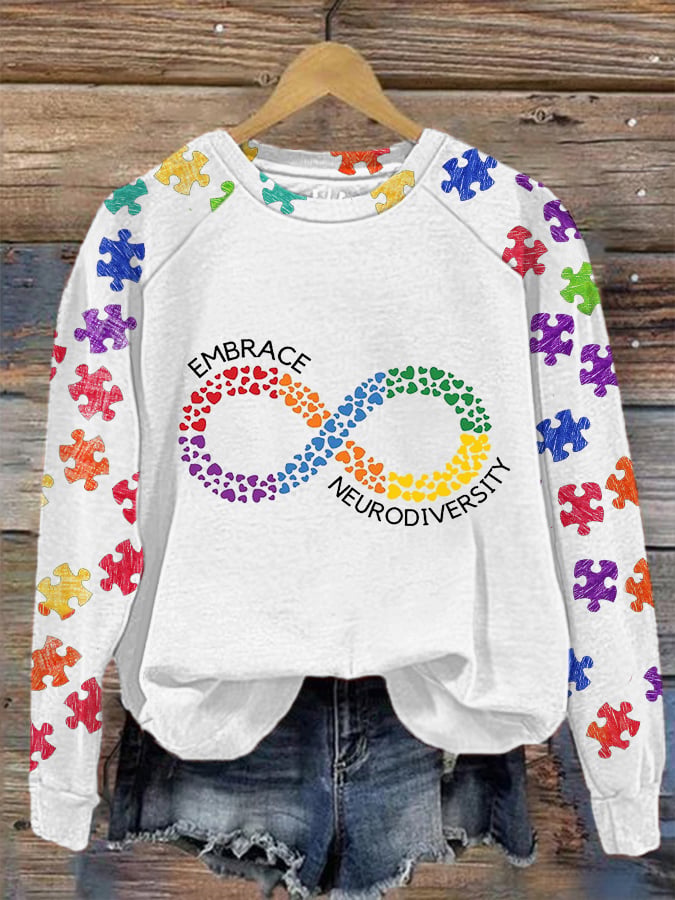 Women's Embrace Neurodiversity Print Sweatshirt