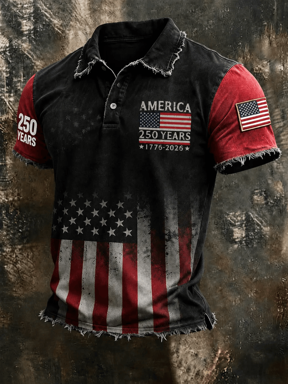 Men's One Nation Under God Cross Wings Men'S All Over Print Casual Polo Shirt